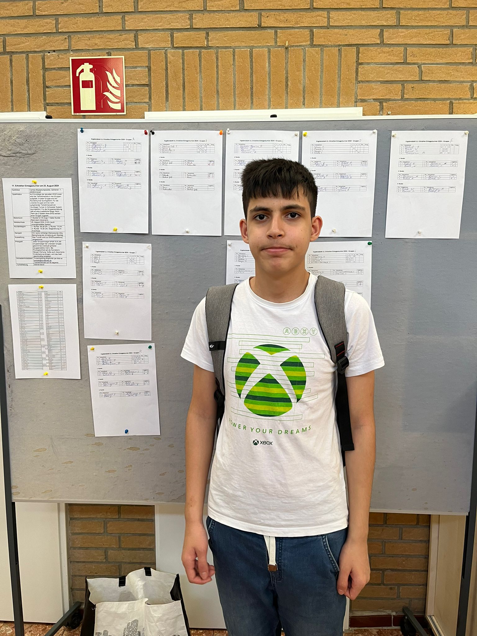 Ein Foto von Yusuf beim Erkrather Eintagesturnier