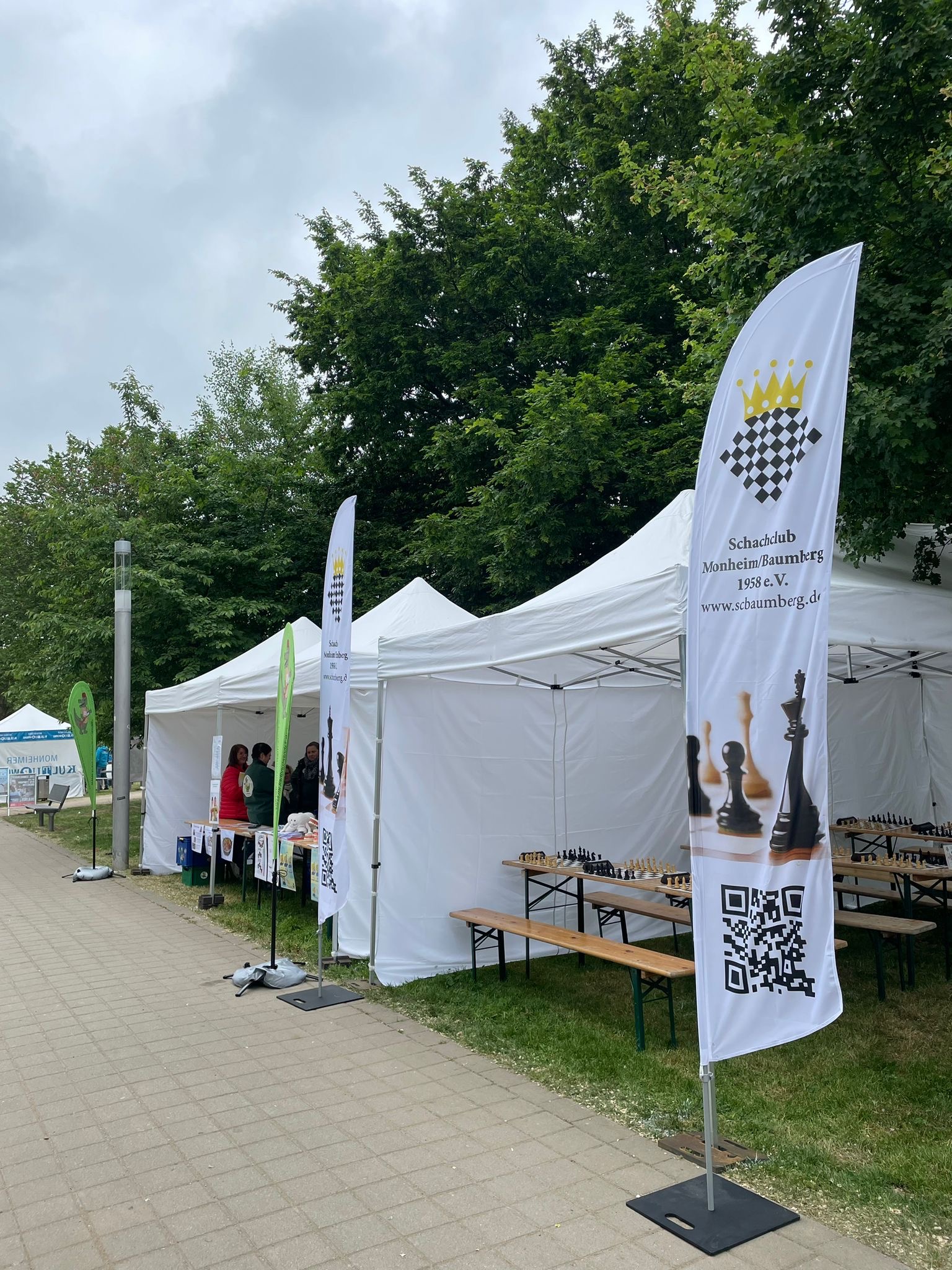 Ein Bild unseres Stands beim Monheimer Kinderfest